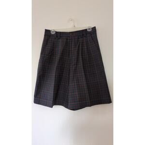 Vintage Gap Womens Plaid Pleated Cotton Shorts Kulots, 90s Preppy Grunge 9/10